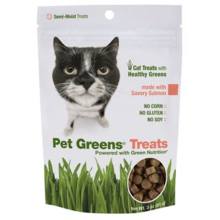 Pet Greens Cat Treats with Healthy Greens Made with Savory Salmon   Treats   Cat