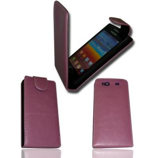 Premium Handy Case Flip Tasche f. Samsung GT S8600 Wave 3 Hülle Berry