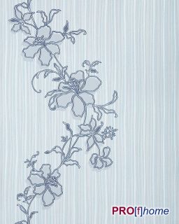 Blumen Tattoo Streifen gestreift blau grau weiß 015 22 EDEM