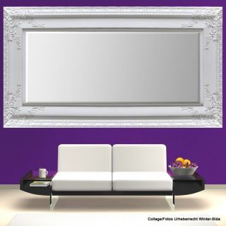 Wandspiegel 190cm weiss silber Barockspiegel Standspiegel Spiegel