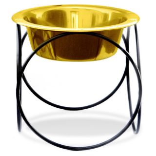 Platinum Pets Olympic Diner Stand w/ Bowl   Gold