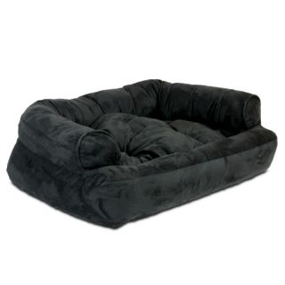 Snoozer Overstuffed Sofa Pet Bed   Black