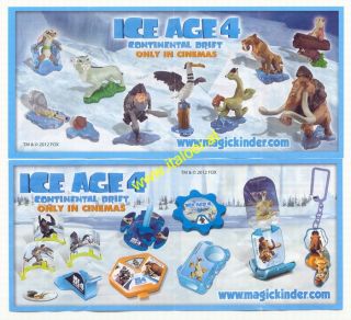 NEU 16er Satz ICE AGE 4 (Figuren + Spielzeuge) + 16 Bpz GERMANY
