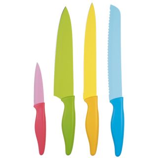 Messer Set Messerset bunt Brotmesser Küchenmesser 4 Stk