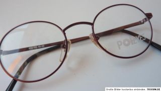 Brille Brillengestell unisex fast rund Brillenfassung metall kupfer