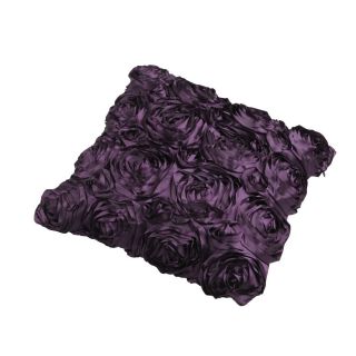 Kissen Hülle Rosen Blüten Kissenhülle Bezug Bezüge Satin Violett