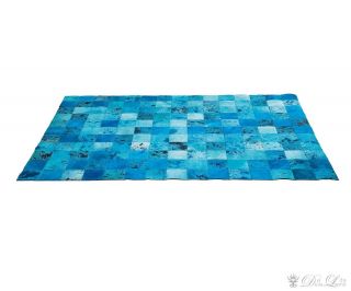 Teppich Blue Water Fur 170x240 Blau Kuhfell by Kare Design