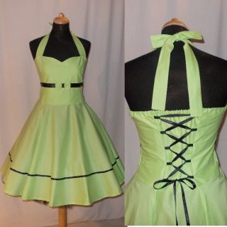 Jahre Tanz Kleid Petticoat Gr.42/44 Grün Schwarz UK 14/16*