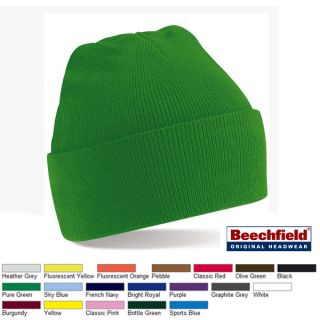 Beechfield Mütze Beanie Strickmütze einfarbig Acryl