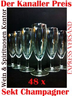 48 Sektgläser Champagner Prosecco Party Gläser Glas 0,1