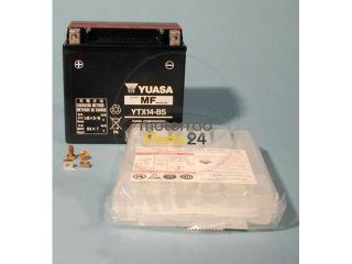 Batterie Yuasa wartungsfrei 12V 12AH YTX14 BS KAWASAKI ZZR 1100 ZZR