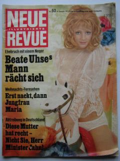 Neue Revue 52/1971, Beate Uhse (nackt), Marlene Charell, Evelyn Opela