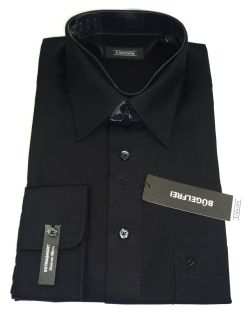 Einhorn Hemd Kent schwarz extrakurze Ärmel 58 cm Gr. 44