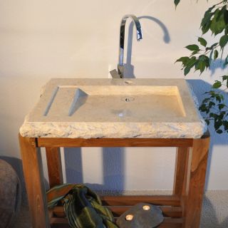 Waschbecken Waschtisch Aufsatz Bad Sanitär Design Stein Marmor