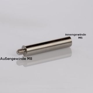 Stift Außengewinde M8 / Innengewinde M6 / Länge 75 mm