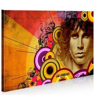 Jim Morrison 100x65 Leinwand Bilder auf Leinwand fertig gerahmt