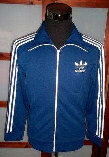 true vintage 70 s ADIDAS Trainingsjacke track jacket oldschool blau