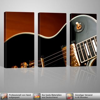 Acoustic BILD AUF LEINWAND 3x 40x80cm GALVII Gitarre