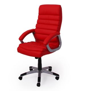 Bürostuhl Drehstuhl Chefsessel M62 Kunstleder, schwarz, rot, creme