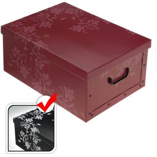 3x Aufbewahrungsbox mit Deckel und Griffen Box Kiste Schachtel faltbar