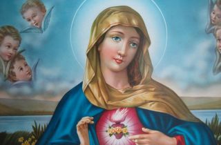 Heilige Maria Mutter Madonna Gottes Bild Antik BAROCK 77 x 42 cm Neu