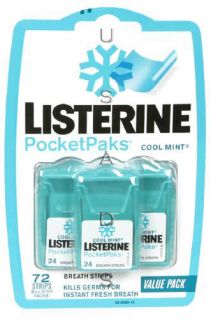 Listerine PocketPaks COOL MINT (Strips) 72 Stk. USA
