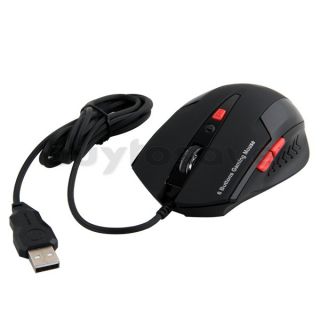 2400DPI USB Maus Mouse m. LED Blue ray Ergonomisch 6D Tasten Schwarz