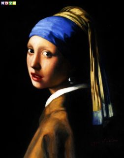 Jan Vermeer   Frau mit Perl Ohrring c81104 50x60 CM exzellentes