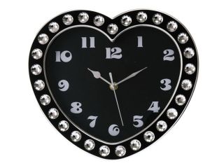 Presenttime Wanduhr Heart Diamonds Wanduhr Herz Designeruhr Uhr Clock