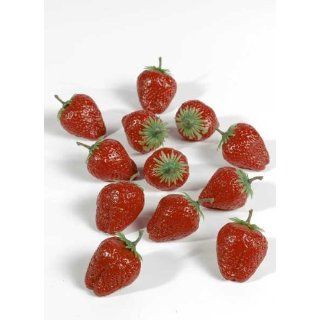 Erdbeere, Kunststoff, ca. 5.5 cm Ø, rot Küche & Haushalt