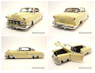 Chevrolet Bel Air 1953 gelb/weiß, Modellauto 1:24 / Jada Toys