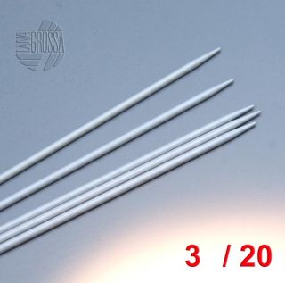Lana Grossa Nadelspiel / Strumpfstricknadeln Aluminium 20cm / 3,0mm