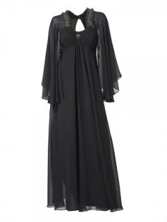 ASHLEY BROOKE Abendkleid Kleid mit Flügelärmel schwarz