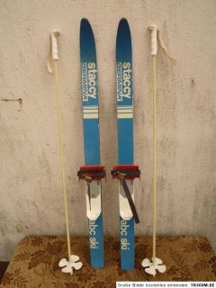 Schi DDR Kunststoff, Länge Ski ca. 85 cm, Stöcke ca. 84 cm