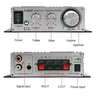 Lepai TRIPATH TA2020A+ Amp Mini Hi Fi Audio Amplifier + Power adapter