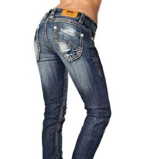 Blue Monkey Damen Jeans mit dicken Nähten BM3116