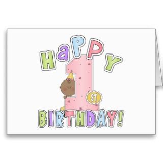 African American Girl Birthday Greeting Cards, Note Cards and African