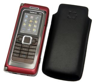 Original SunCase Ledertasche Etui Tasche für Nokia E90