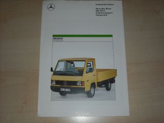 60903) Mercedes MB 100 D Pritsche technische Daten Prospekt 03/1988