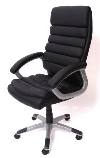 Ware Bürostuhl Drehstuhl Chefsessel M62 PU Leder ~ schwarz