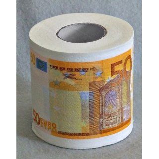EURO Toilettenpapier mit einem 50 EUR Schein (Klopapier)   die