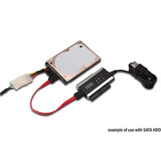 DIGITUS USB 2.0 IDE SATA ADAPTER KONVERTER FÜR 2,5 3,5 LAUFWERKE
