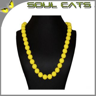 Halskette Kette Perlenkette Damen gelb grün weiß Modeschmuck