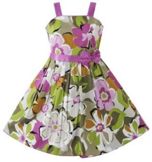 Mädchen Kleid Lila Blume Party Festzug Kind Kleidung: 