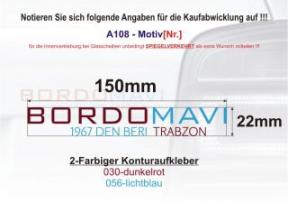 A108 I Aufkleber Trabzonspor Dezent Autoaufkleber Trabzon Kemence
