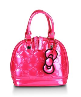 Loungefly HELLO KITTY BLACK PATENT EMBOSSED TOTE BAG 