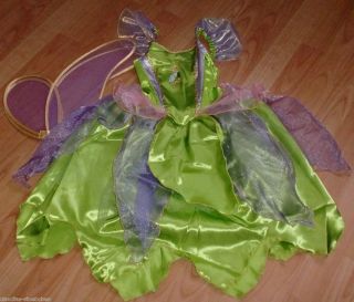 Disney Tinkerbell Fee Elfen Kostüm Kleid 122/128 Flügel Neu