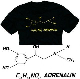 Adrenalin T Shirt schwarz / gelb C9 H13 NO2 Sport