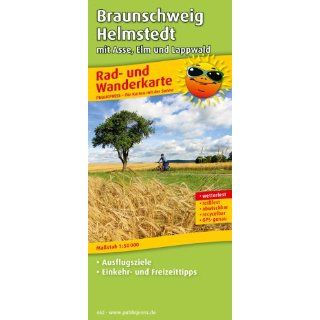Rad  und Wanderkarte Braunschweig   Helmstedt mit Asse, Elm und