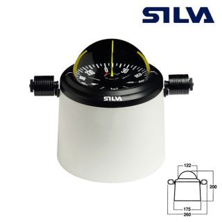 SILVA Kompass Modell 125T S Pacific mit Säule für Stahlboote schwarz
